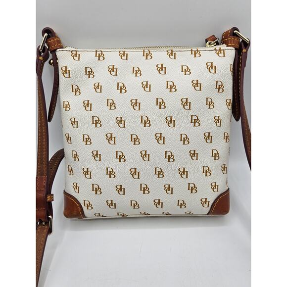 Dooney & Bourke Gretta Women's Crossbody Purse Handbag Leather‎ White/Tan - Picture 6 of 16